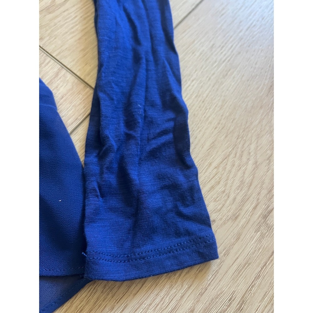 BCBGMAXAZRIA Blue Long Sleeve Tunic Top Classic Blu XS NWT‎ Asymmetrical - Picture 6 of 6